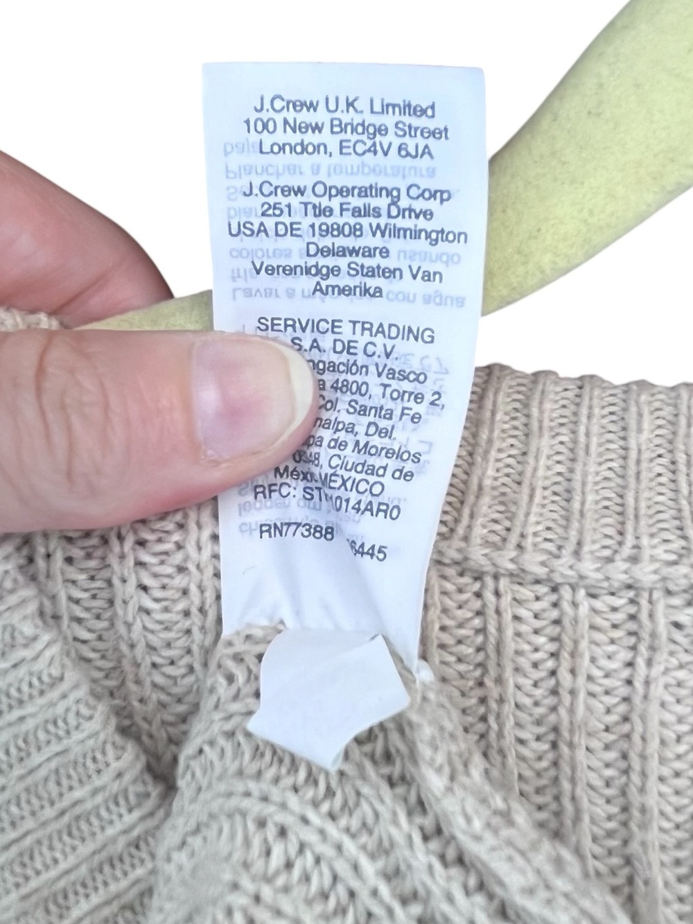 Madewell Neutral Beige Ribbed Thompson Pocket Crew Neck Sweater Minimalist - Picture 10 of 10